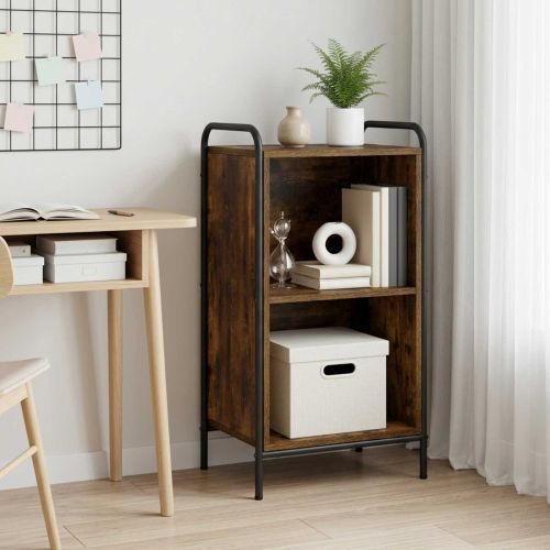 Шкаф за книги 55,5 x 33 x 174 см Инженерна дървесина Опушен дъб