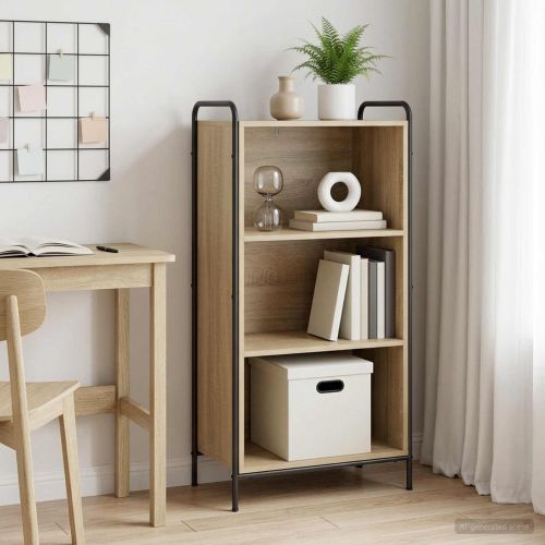 Шкаф за книги 55,5 x 33 x 174 см Инженерна дървесина Дъб сонома