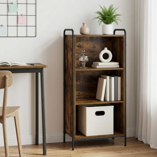 Шкаф за книги 55,5 x 33 x 174 см Инженерна дървесина Опушен дъб
