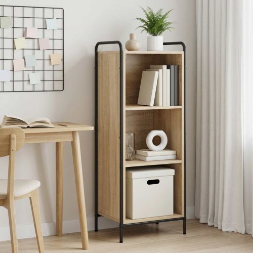 Шкаф за книги 55,5 x 33 x 174 см Инженерна дървесина Дъб сонома
