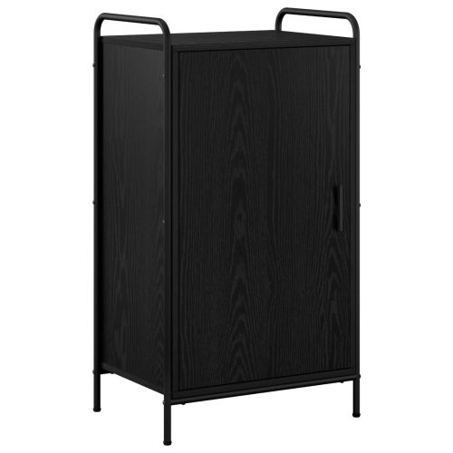 Шкаф за обувки 51 x 36,5 x 93 см Инженерна дървесина Черен дъб