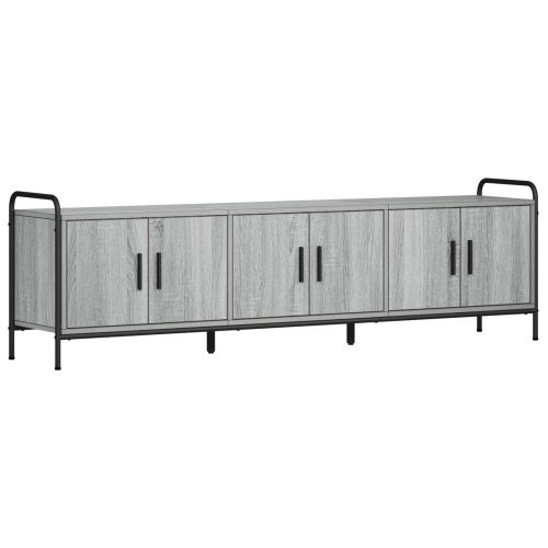 ТВ шкаф 146 x 33 x 50 см Сив Сонома Инженерна дървесина