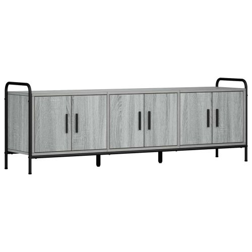 ТВ шкаф 146 x 33 x 50 см Сив Сонома Инженерна дървесина