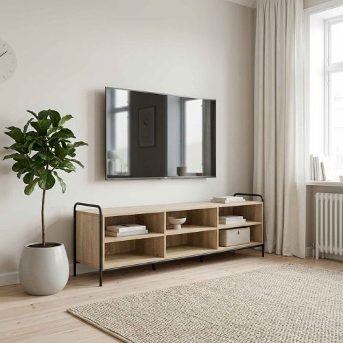 ТВ шкаф 140 x 39,5 x 50 см Дъб сонома Инженерна дървесина