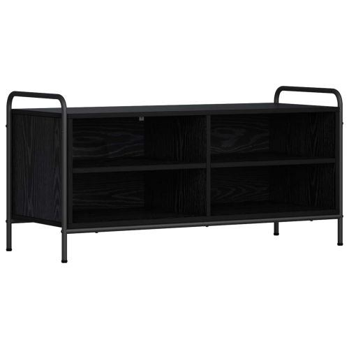 ТВ шкаф 140 x 39,5 x 50 см Черен дъб Инженерна дървесина