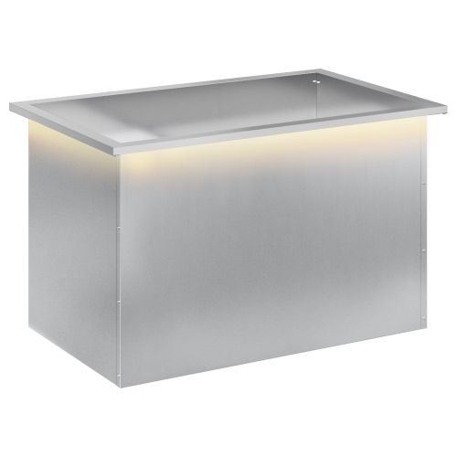 Градинска кашпа с LED осветление Сребристо 50 x 80 x 48 см