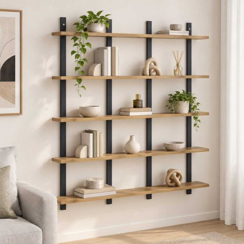 Стенен рафт Дъб артизан 102 x 13,5 x 102 см Инженерна дървесина