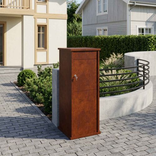 Пощенска кутия Ръждясало 40 x 40 x 100 cm Кортенова стомана