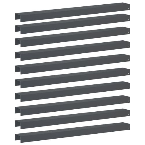 Покриващ профил за градина 10 бр. 100 x 10 x 5 см Стомана