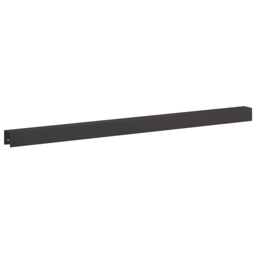 Покриващ профил за градина 20 бр. 100 x 5 x 5 см Стомана Черно