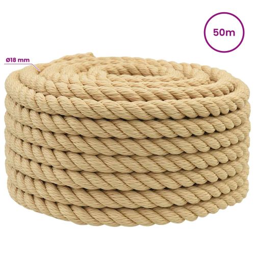Многофункционално универсално въже 18 мм 50 m Натурално ПП