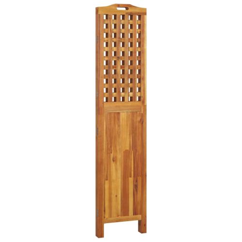 Параван за стая, 3 панела, 121,5x2x180 cм, акациево дърво масив