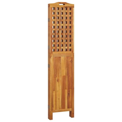 Параван за стая, 4 панела, 162x2x180 cм, акациево дърво масив