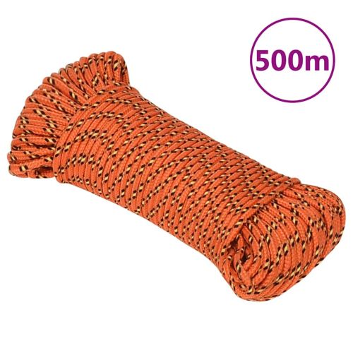 Въже за лодка оранжево 3 мм 500 м полипропилен