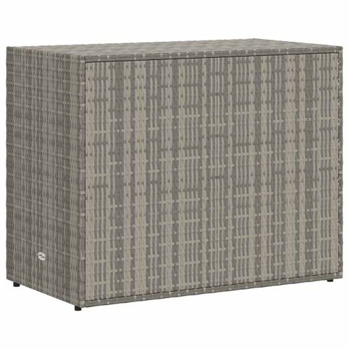 Градински шкаф за съхранение сив 100x55,5x80 см полиратан