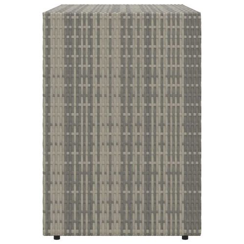 Градински шкаф за съхранение сив 100x55,5x80 см полиратан
