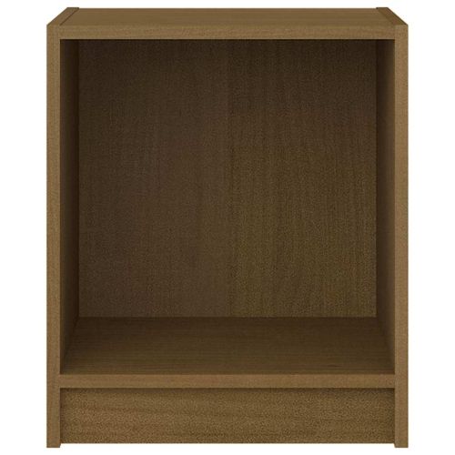 Нощни шкафчета 2 бр меденокафяви 35,5x33,5x41,5 см бор масив