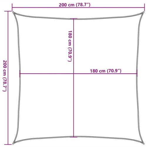 Платно-сенник, HDPE, квадратно, 2x2 м, антрацит