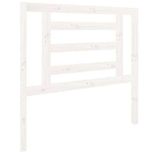 Горна табла за легло, бяла, 96x4x100 см, бор масив