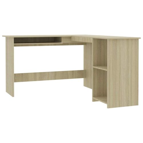 Г-образно ъглово бюро дъб сонома 120x140x75 см инженерно дърво