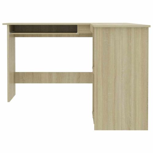 Г-образно ъглово бюро дъб сонома 120x140x75 см инженерно дърво