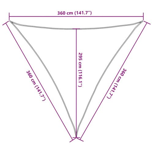 Сенник платно, HDPE, триъгълно, 3,6х3,6х3,6 м, бежово