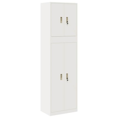 Шкаф за съхранение 2 бр. 60 x 40 x 210 см Стомана С ключалка