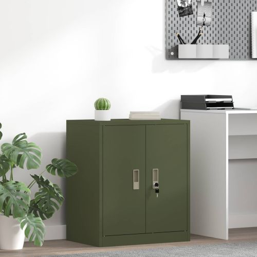 Шкаф за съхранение Маслинено зелено 60 x 40 x 70 см Стомана