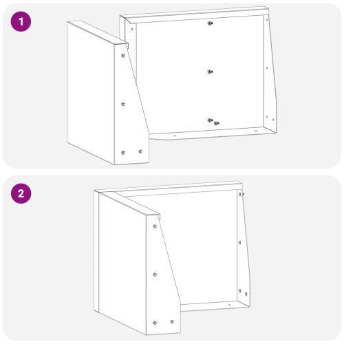 Задържащи стени 50 x 50 x 40 cm Поцинкована стомана Сребристо