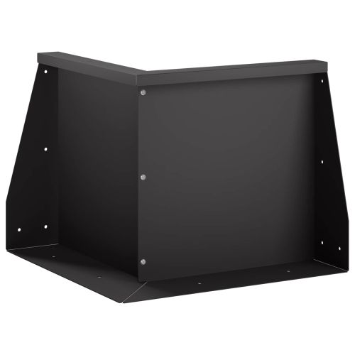 Задържащи стени 50 x 50 x 30 см Стомана Черно