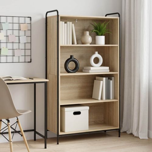 Шкаф за книги 55,5 x 33 x 174 см Инженерна дървесина Дъб сонома