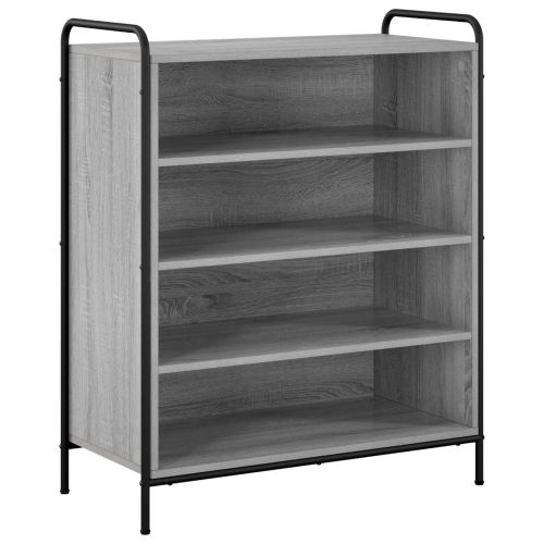 Шкаф за обувки 76 x 36,5 x 93 см Инженерна дървесина Сив Сонома