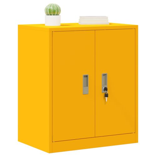 Шкаф за съхранение Горчично жълто 60 x 40 x 70 см Стомана