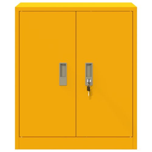 Шкаф за съхранение Горчично жълто 60 x 40 x 70 см Стомана