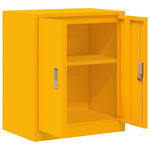 Шкаф за съхранение Горчично жълто 60 x 40 x 70 см Стомана