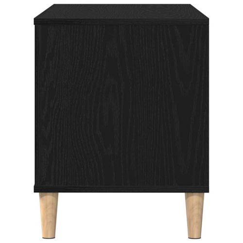 Шкаф за грамофонни плочи с рафт Черния дъб 100 x 38 x 48 см