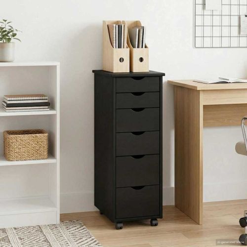 Плъзгащ кабинет 34 x 39 x 93,5 см Солиден бор Черно