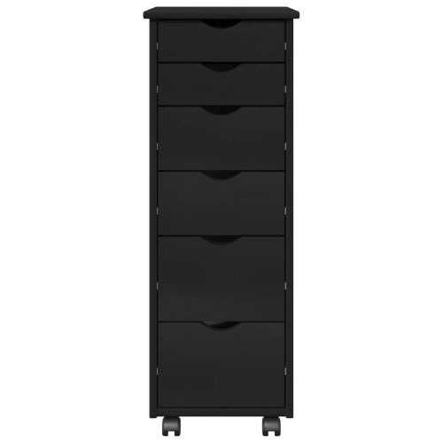 Плъзгащ кабинет 34 x 39 x 93,5 см Солиден бор Черно