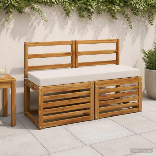 Възглавница за пейка SOEST 100% полиестер Бяло 120 x 40 x 8 см