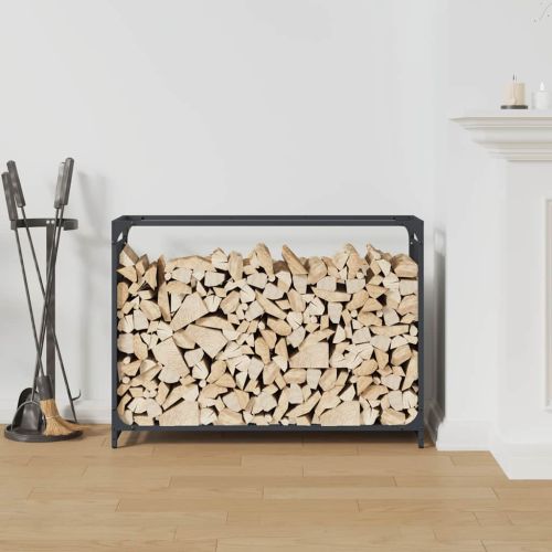 Стойка за дърва, 90x28x65 см, студеновалцувана стомана