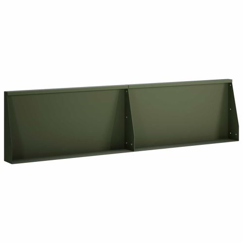 Задържащи стени 2 бр. 80 x 12 x 30 см Стомана Маслиненозелено