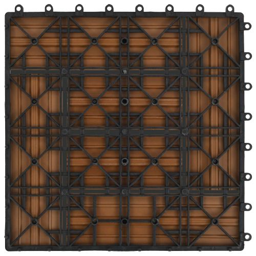 Плочка за decking 11 бр. Тик 30 x 30 cm WPC