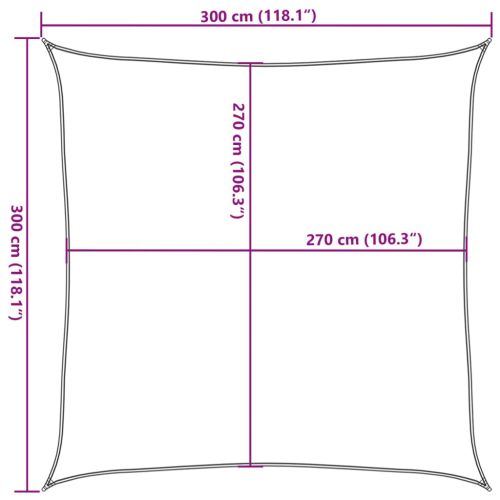 Платно-сенник, 160 г/м², квадратно, пясъчно, 3x3 м, HDPE