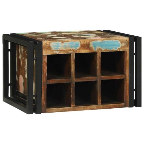 Винен рафт 2 бр. 46 x 35 x 27,5 см Солидно възстановено дърво