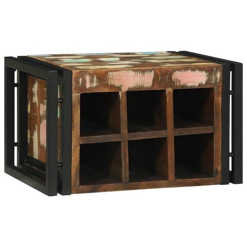 Винен рафт 2 бр. 46 x 35 x 27,5 см Солидно възстановено дърво