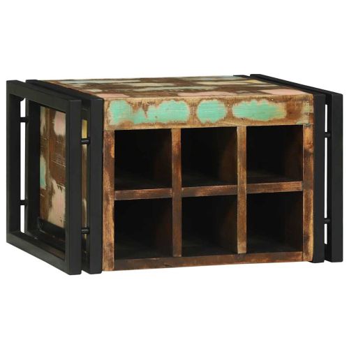 Винен рафт 2 бр. 46 x 35 x 27,5 см Солидно възстановено дърво
