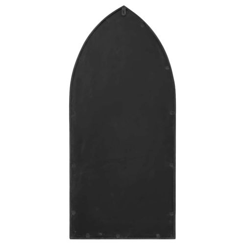 Огледало, черно, 100x45 см, желязо, за употреба на закрито