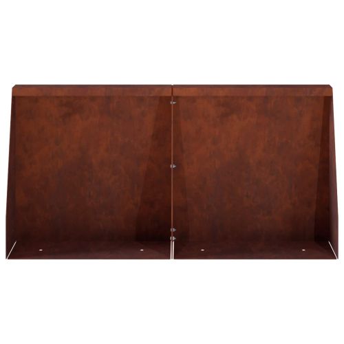 Задържащи стени 4 бр. 40 x 12 x 50 см Кортенова стомана