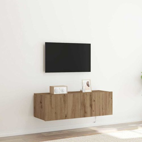 TV стенен шкаф 100 x 35 x 31 cm Дъб Инженерна дървесина