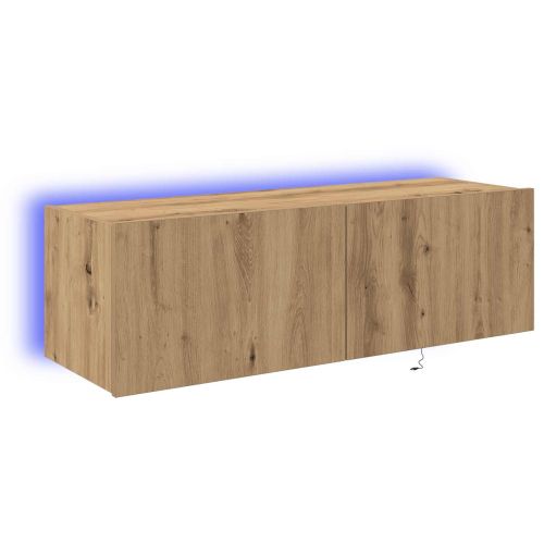 TV стенен шкаф 100 x 35 x 31 cm Дъб Инженерна дървесина